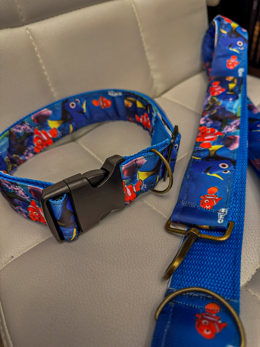 Just keep swimming collar leash set